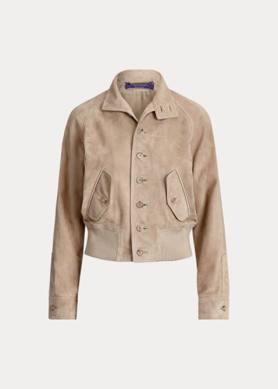 Women's Ralph Lauren Nuela Lamb-Suede Jackets | 813476ZFL